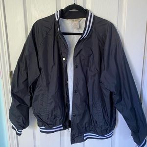 Black Varsity Bomber Jacket